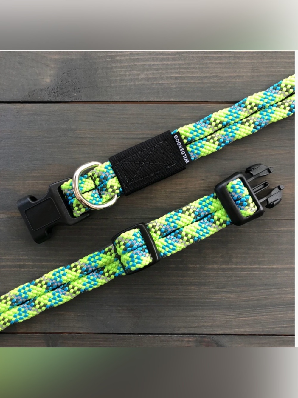 NWT Wilderdog Reflective Adj Rope Dog Collar, Size Large (3 colors) available